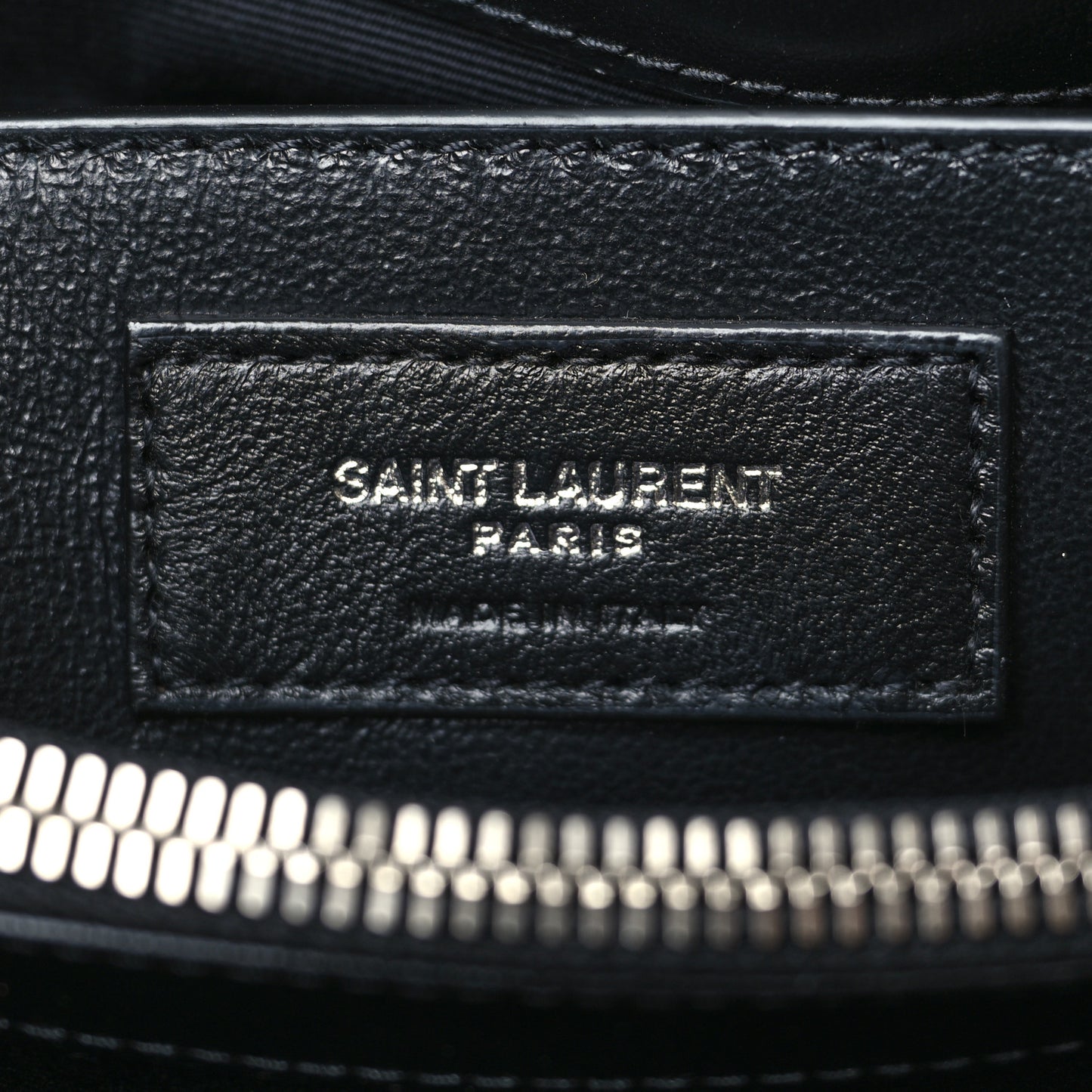 Calfskin Y Quilted Monogram Small Loulou Chain Satchel Black