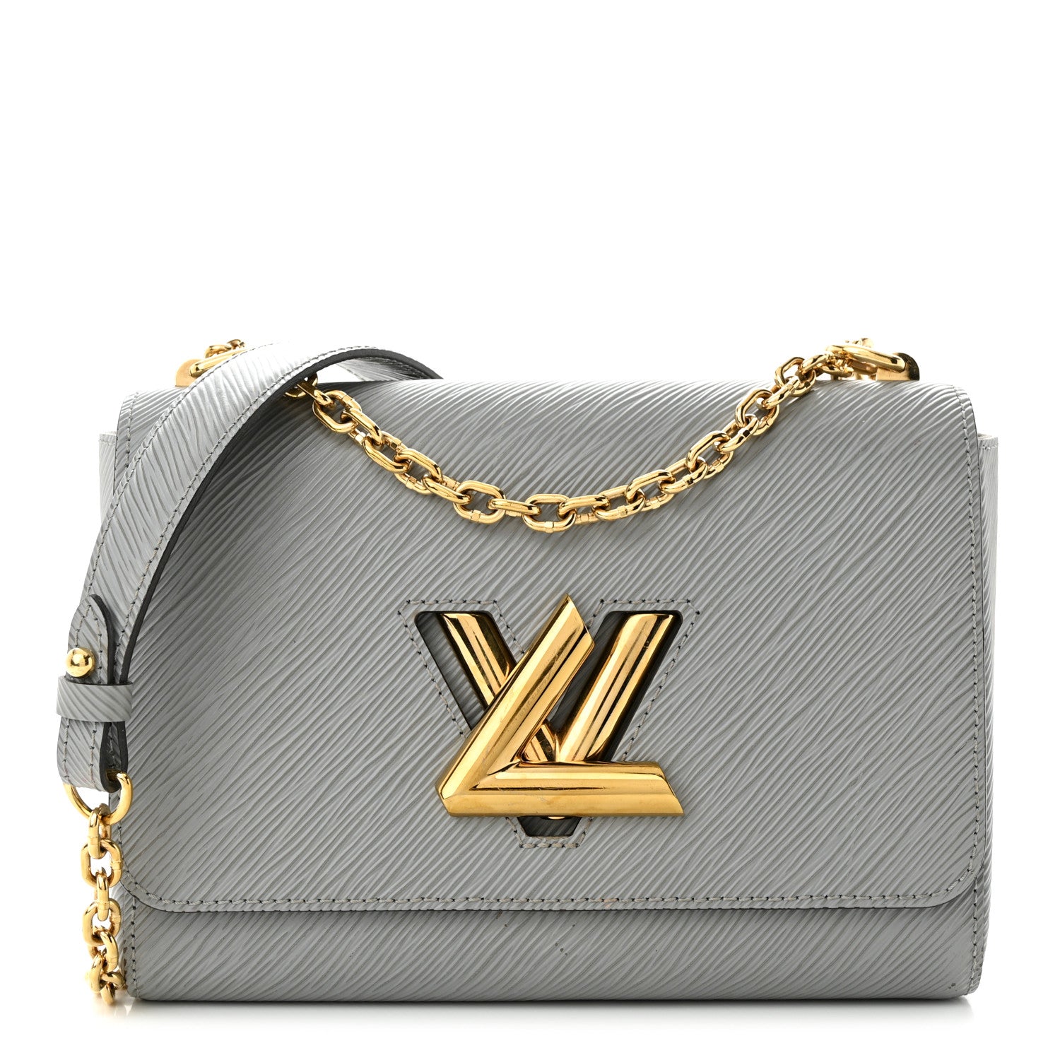Louis Vuitton Epi Twist Shoulder Bag MM Gris Cloudy 1 of 15