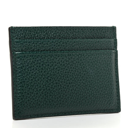 Gucci Grainy Calfskin Zumi Card Holder Vintage Green 3 of 6