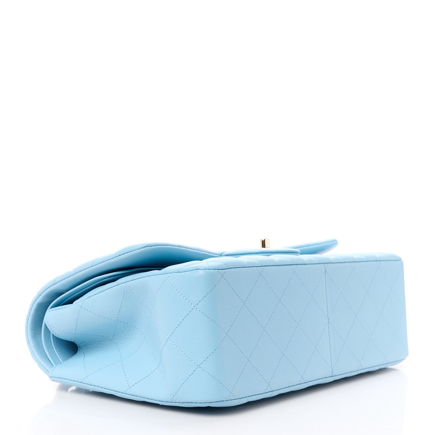 Chanel Caviar Quilted Jumbo Double Flap Light Blue 4 of 12