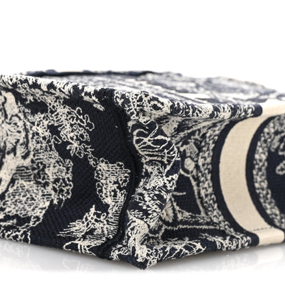 Christian Dior Canvas Toile de Jouy Reverse Embroidered Mini Book Tote Phone Bag Blue 10 of 10