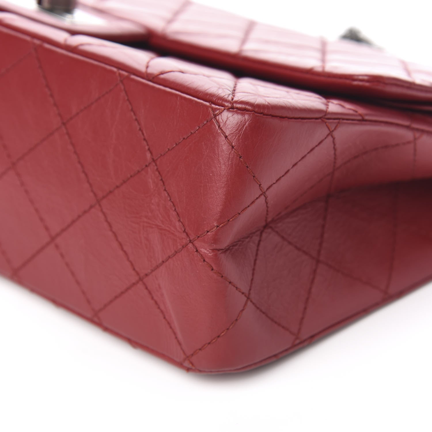 Chanel Aged Calfskin Quilted 2.55 Reissue 227 Flap Red 8 of 10
