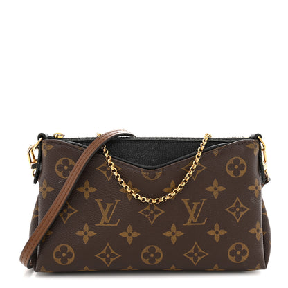 Louis Vuitton Monogram Pallas Clutch Black 1 of 13
