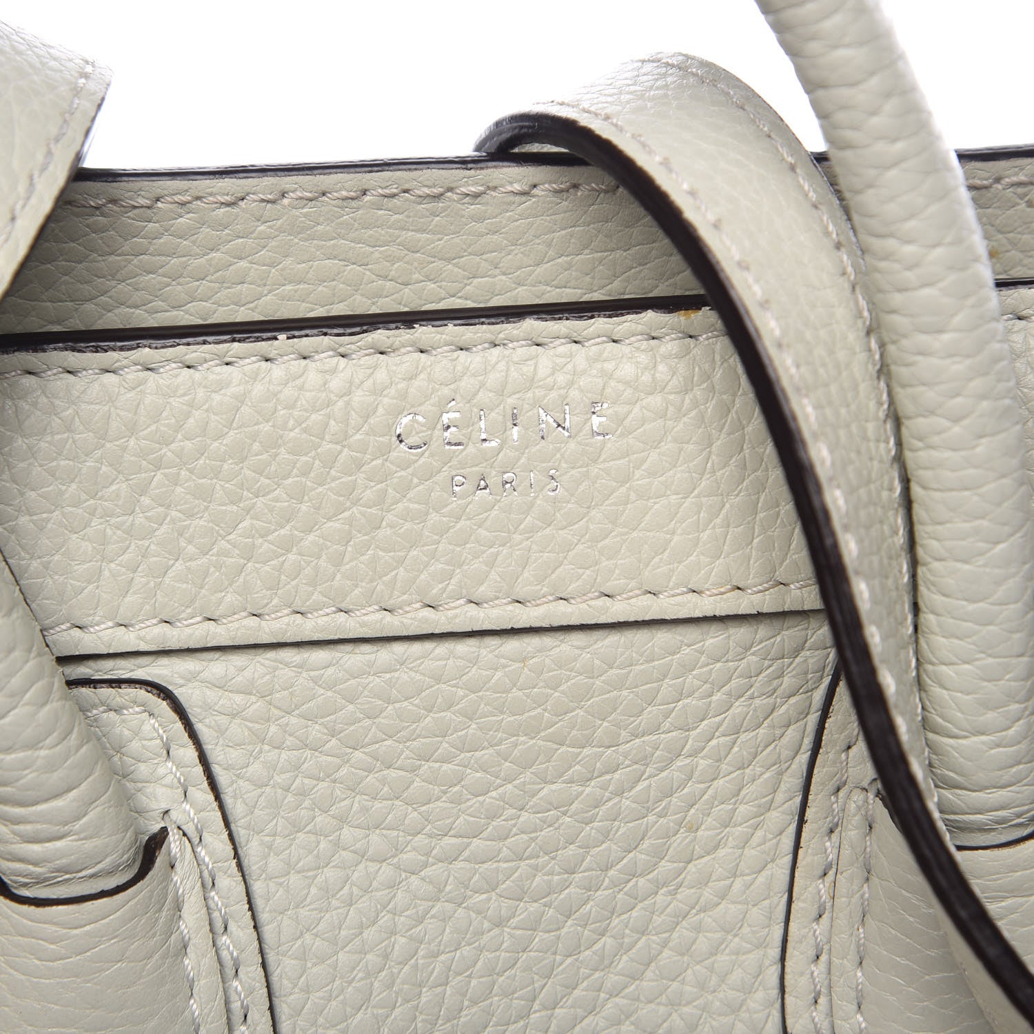 Celine Drummed Calfskin Nano Luggage Lune 8 of 18