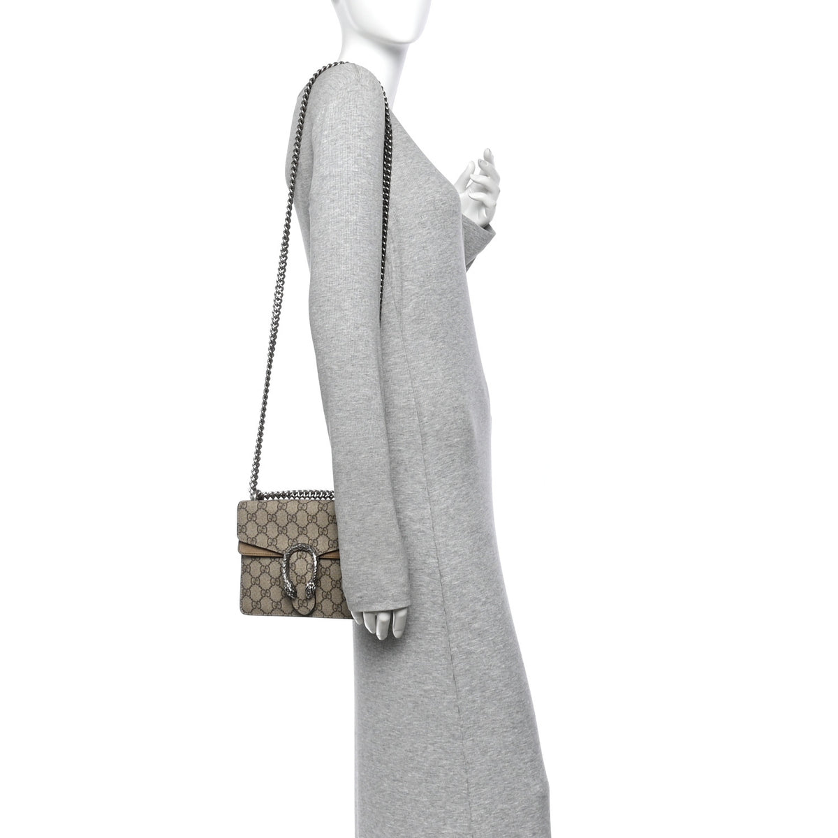 GG Supreme Monogram Mini Dionysus Shoulder Bag Taupe