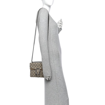 Gucci GG Supreme Monogram Mini Dionysus Shoulder Bag Taupe 2 of 10