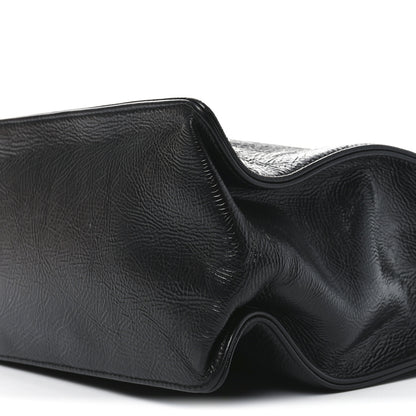 Chanel Glazed Aged Calfskin CC Tote Black 10 of 10