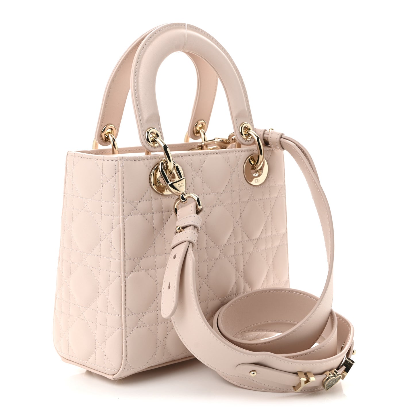 Lambskin Cannage Small My ABCDior Lady Dior Rose Poudre