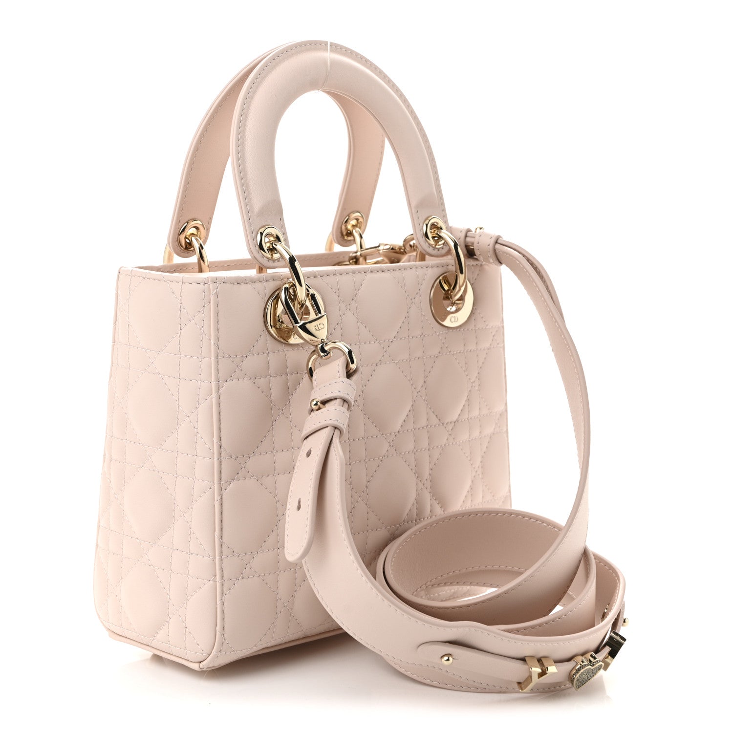Christian Dior Lambskin Cannage Small My ABCDior Lady Dior Rose Poudre 3 of 10