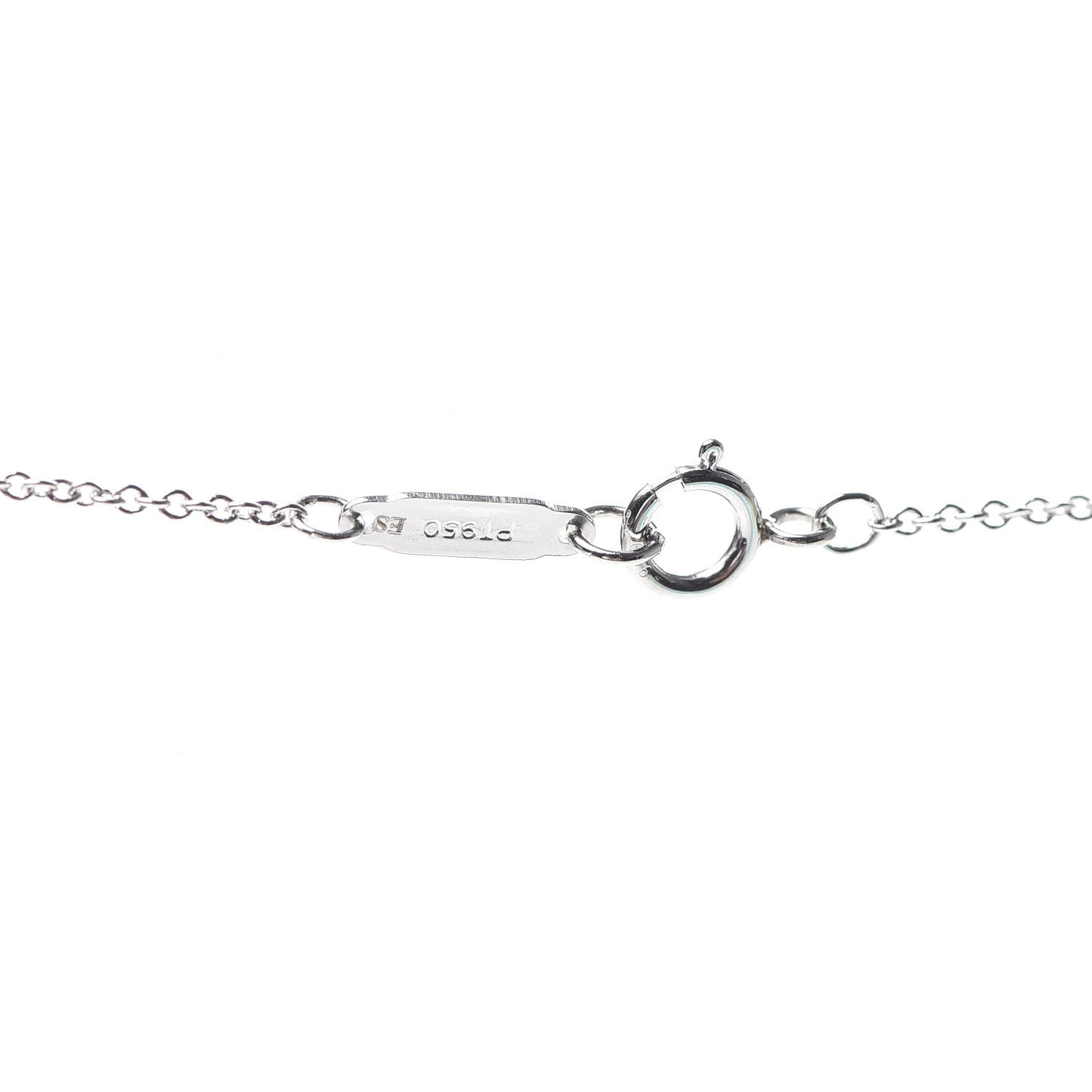 Platinum Diamond Small Heart Lock Pendant Necklace