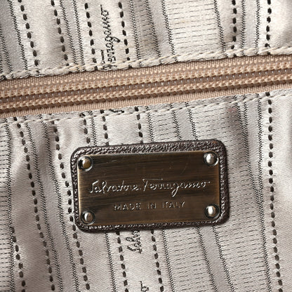 Salvatore Ferragamo Calfskin Marisa Shoulder Bag Bronze 6 of 11