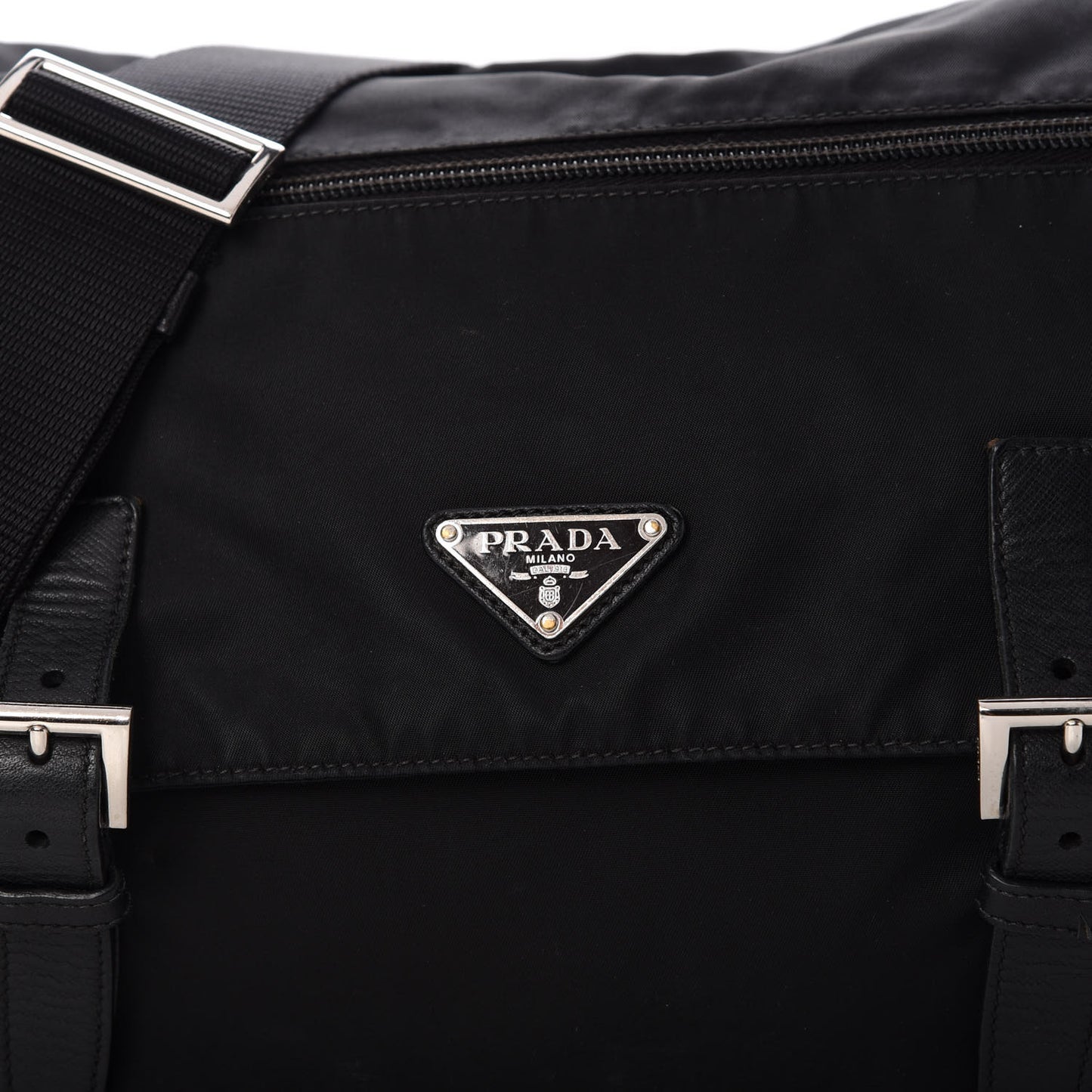 Tessuto Nylon Vela Messenger Bag Black