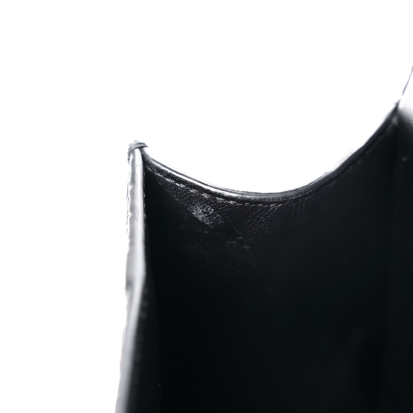 Shiny Calfskin Monochrome Crocodile Embossed Hourglass Top Handle Bag XS Black