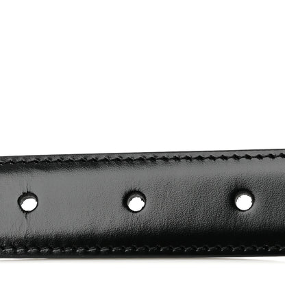 Celine Box Calfskin Medium 25mm Triomphe Belt 80 32 Black 3 of 7