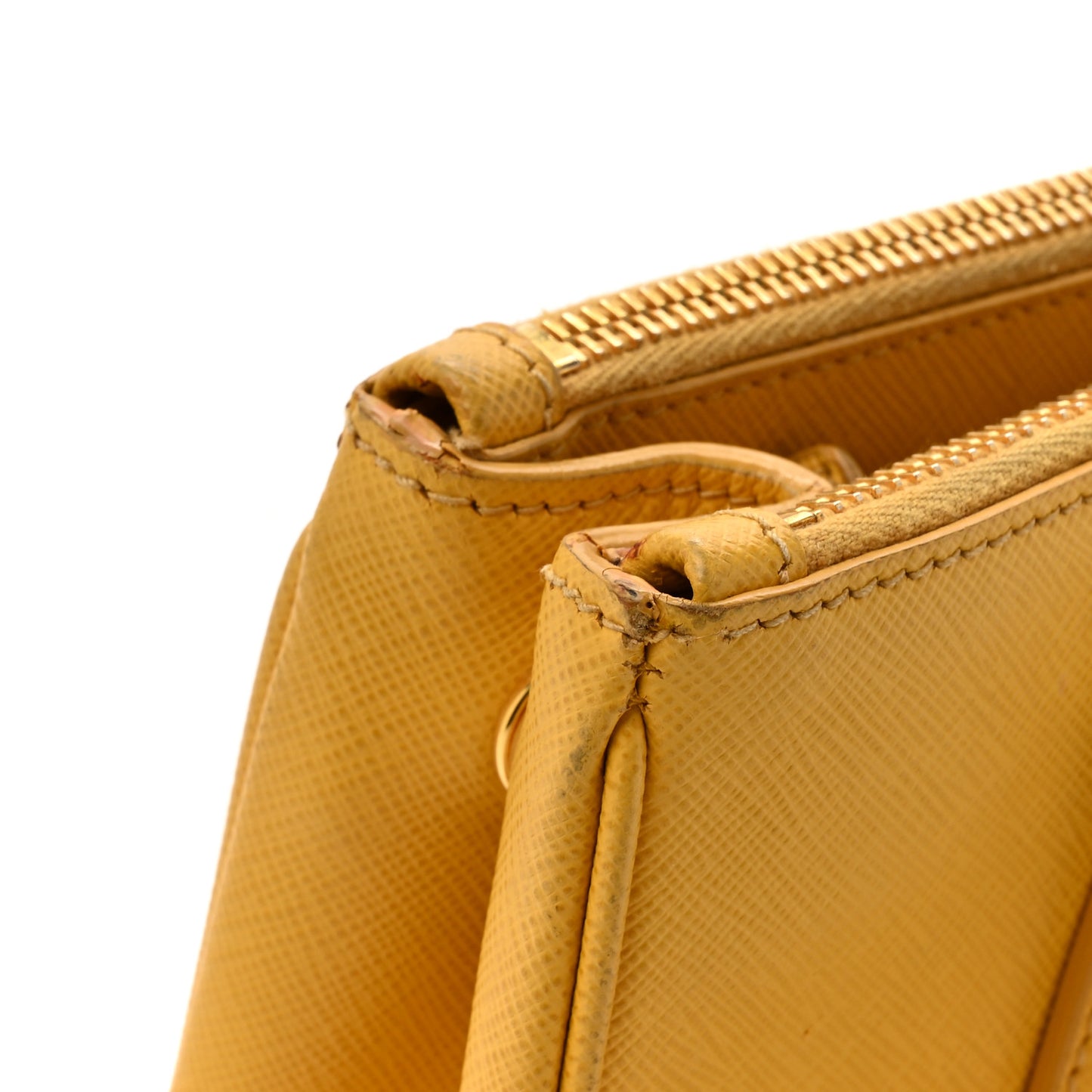 Saffiano Lux Small Galleria Double Zip Tote Soleil
