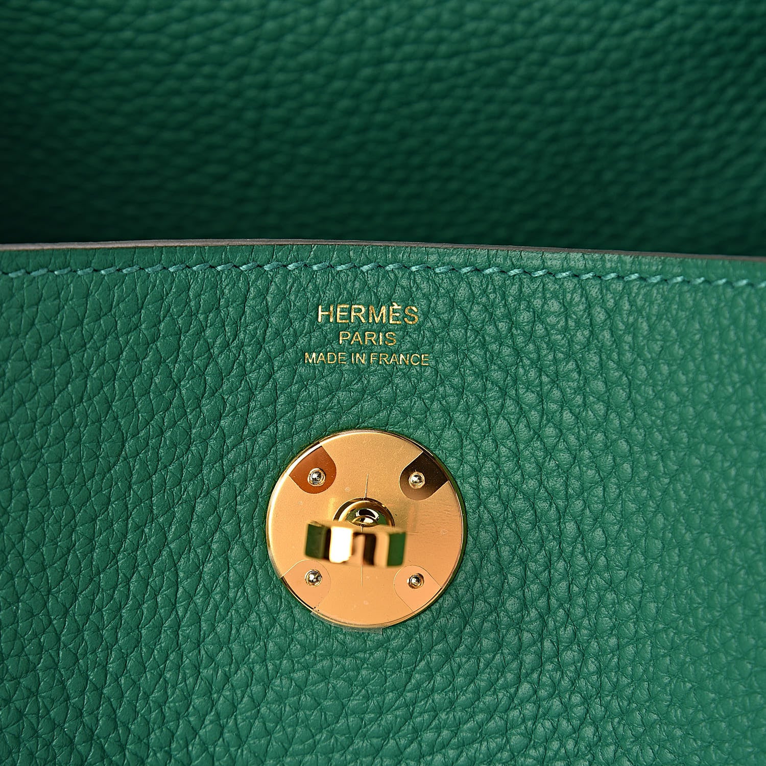 Hermes Taurillon Clemence Lindy 26 Vert Vertigo 6 of 11