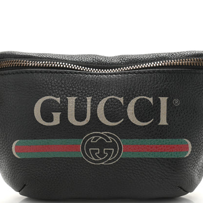 Gucci Grained Calfskin Small Logo Belt Bag Black 9 of 12