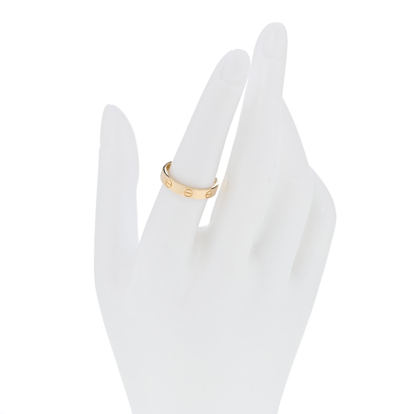 18K Yellow Gold 3.5mm LOVE Wedding Band Ring 54 7