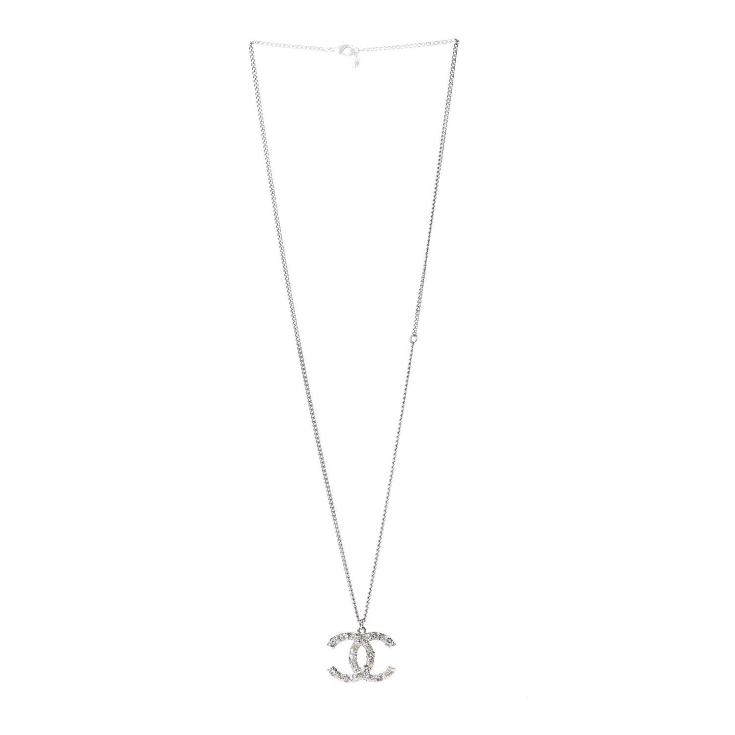 Crystal Timeless CC Necklace Silver