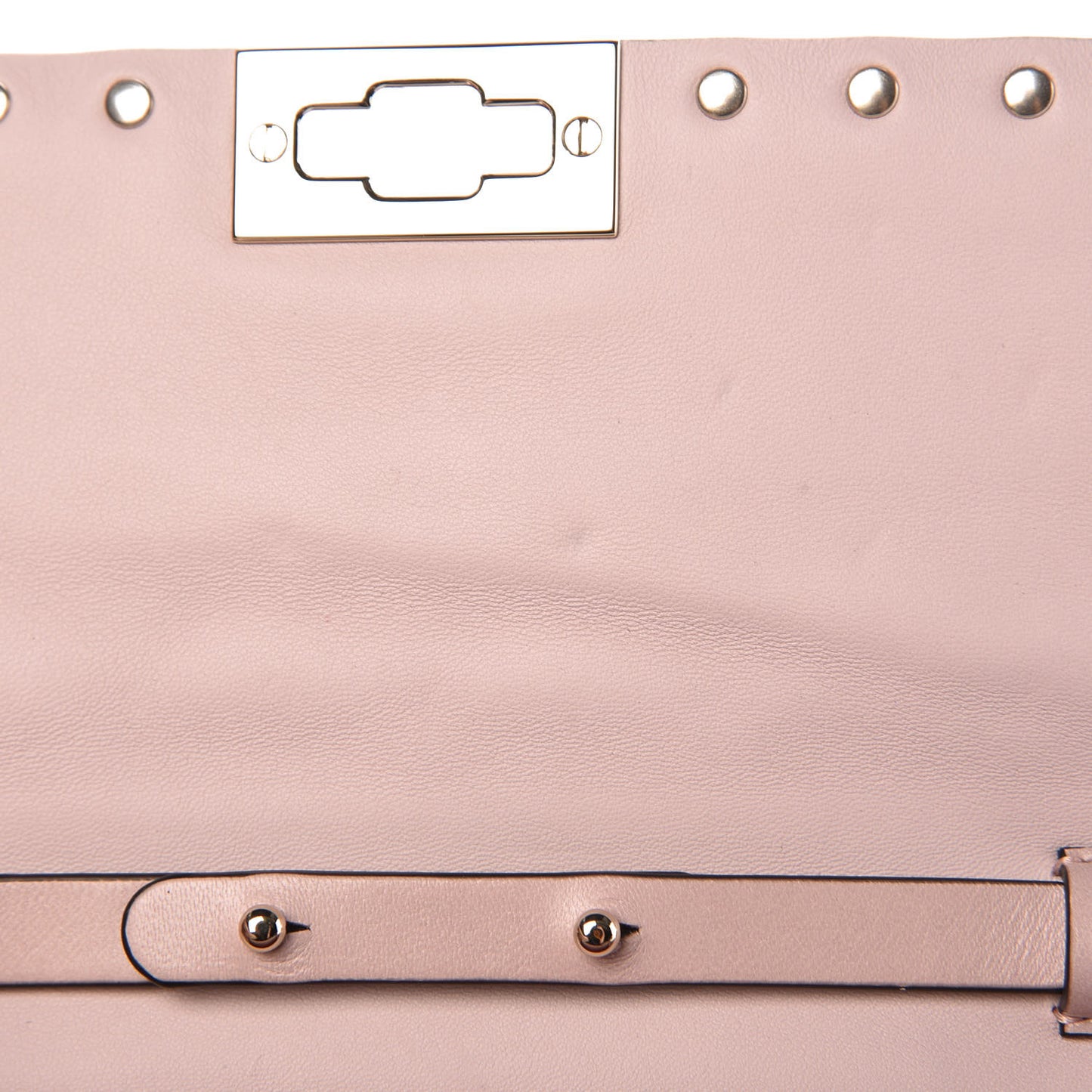 Nappa Rockstud Spike Wallet on Chain Water Rose