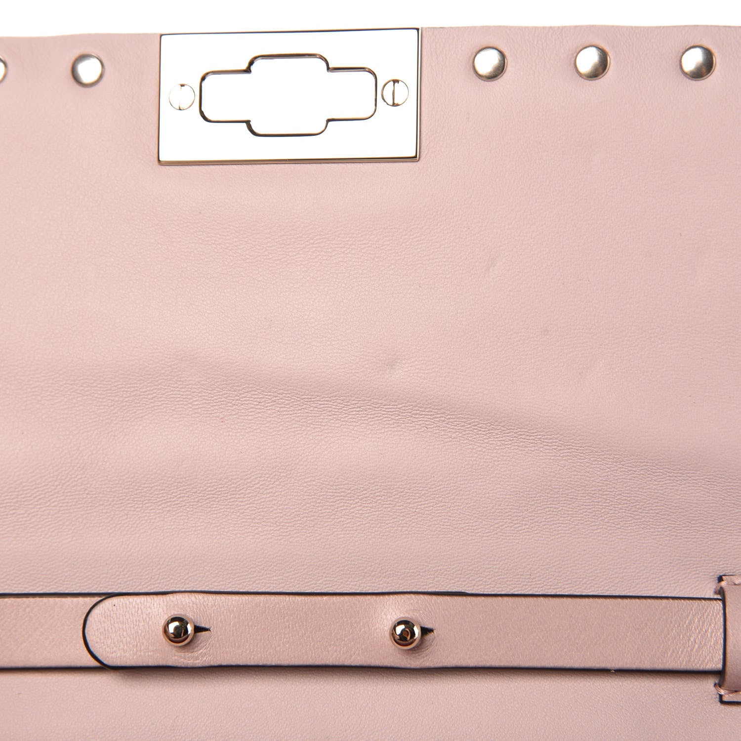 Valentino Garavani Nappa Rockstud Spike Wallet on Chain Water Rose 7 of 9