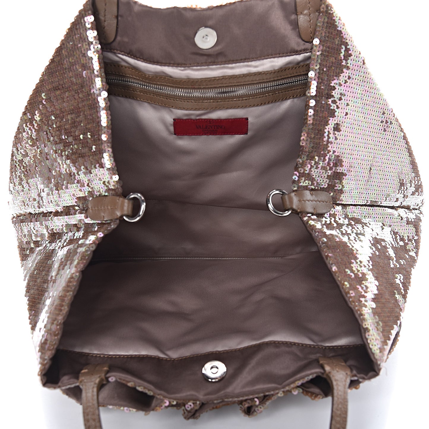 Sequin Petale Tote Tan