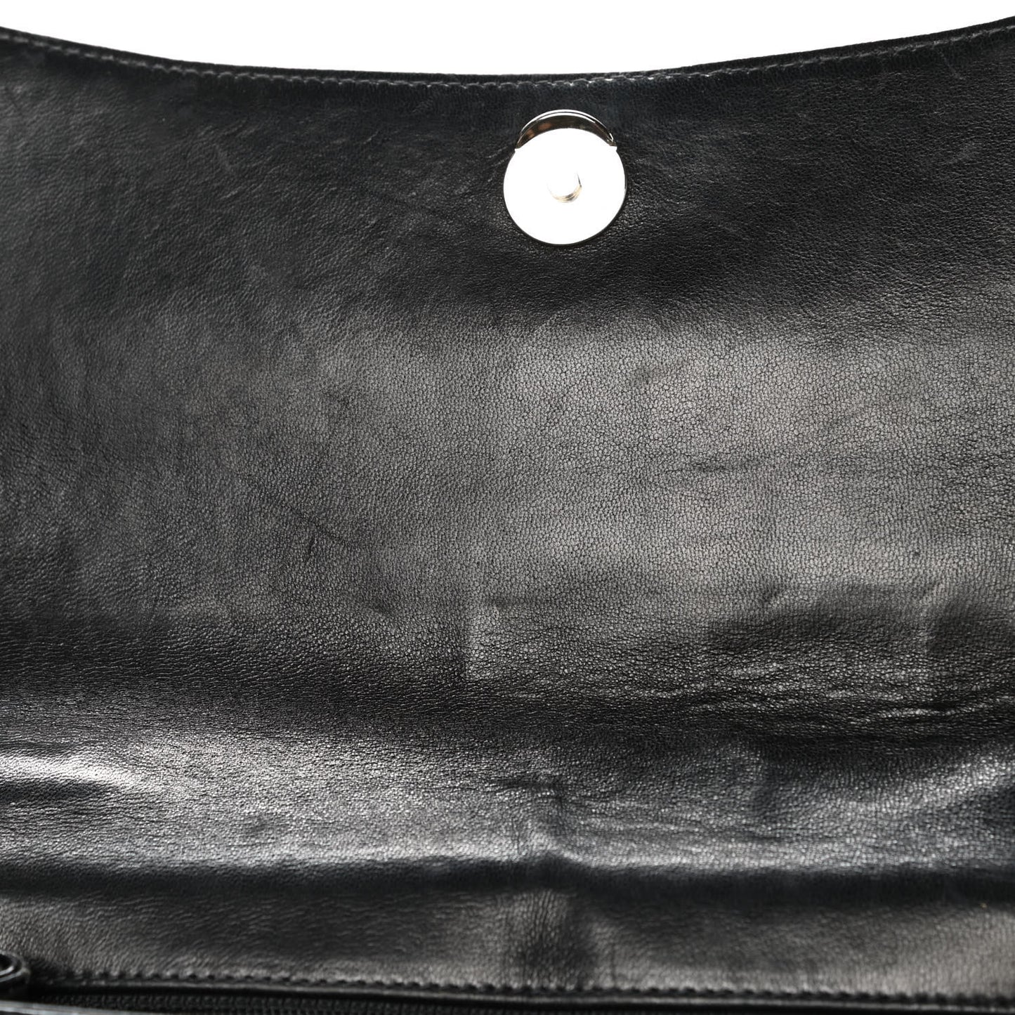 Glazed Calfskin Quilted Coco ID Chain Bag Black