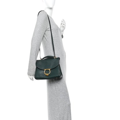 Salvatore Ferragamo Calfskin Small Margot Top Handle Satchel Verde Olivo 2 of 9