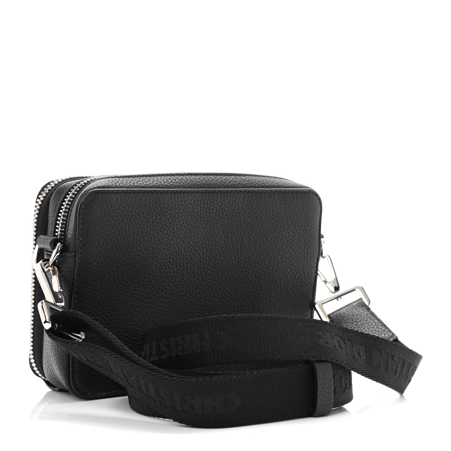 Christian Dior X SHAWN STUSSY Grained Calfskin Double Zip Crossbody Pouch Black 2 of 10