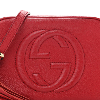Gucci Pebbled Calfskin Small Soho Disco Bag Tabasco Red 9 of 17