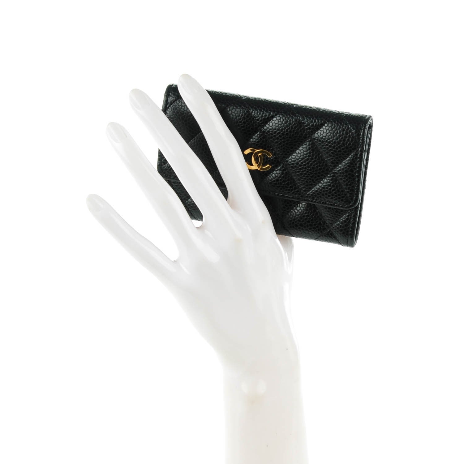 Chanel Caviar Quilted Flap Card Holder Black 2 of 8