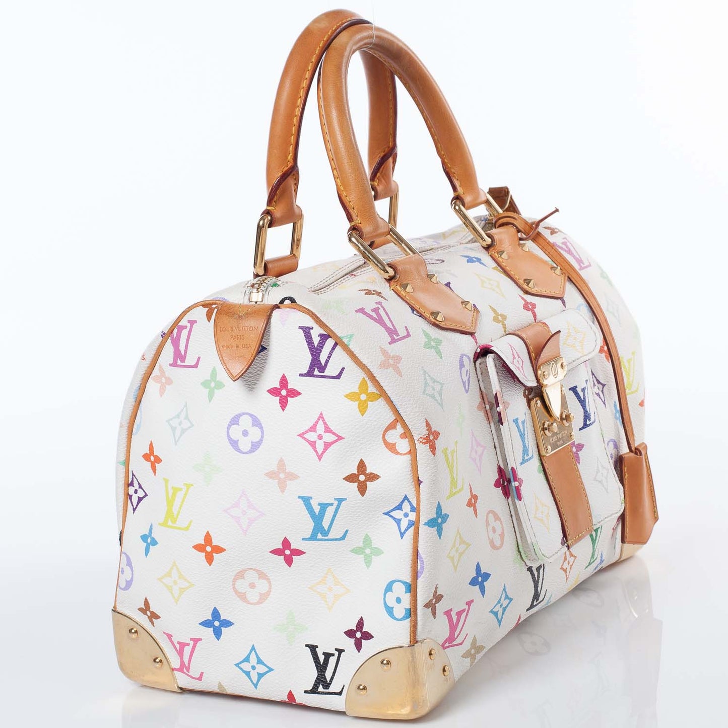 Monogram Multicolor Speedy 30 White