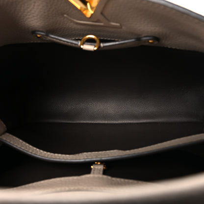 Louis Vuitton Taurillon Capucines MM Galet 5 of 10