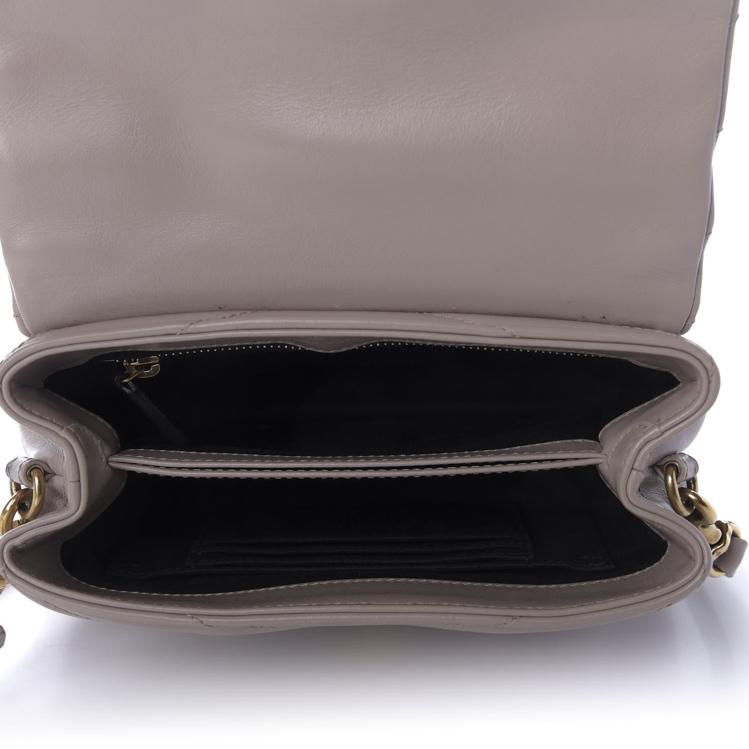 Saint Laurent Calfskin Y Quilted Monogram Toy Loulou Satchel Light Natural 5 of 8