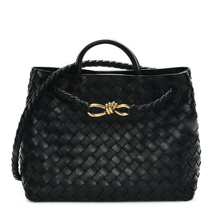 Bottega Veneta Nappa Intrecciato Medium Andiamo Shoulder Bag Black 1 of 10