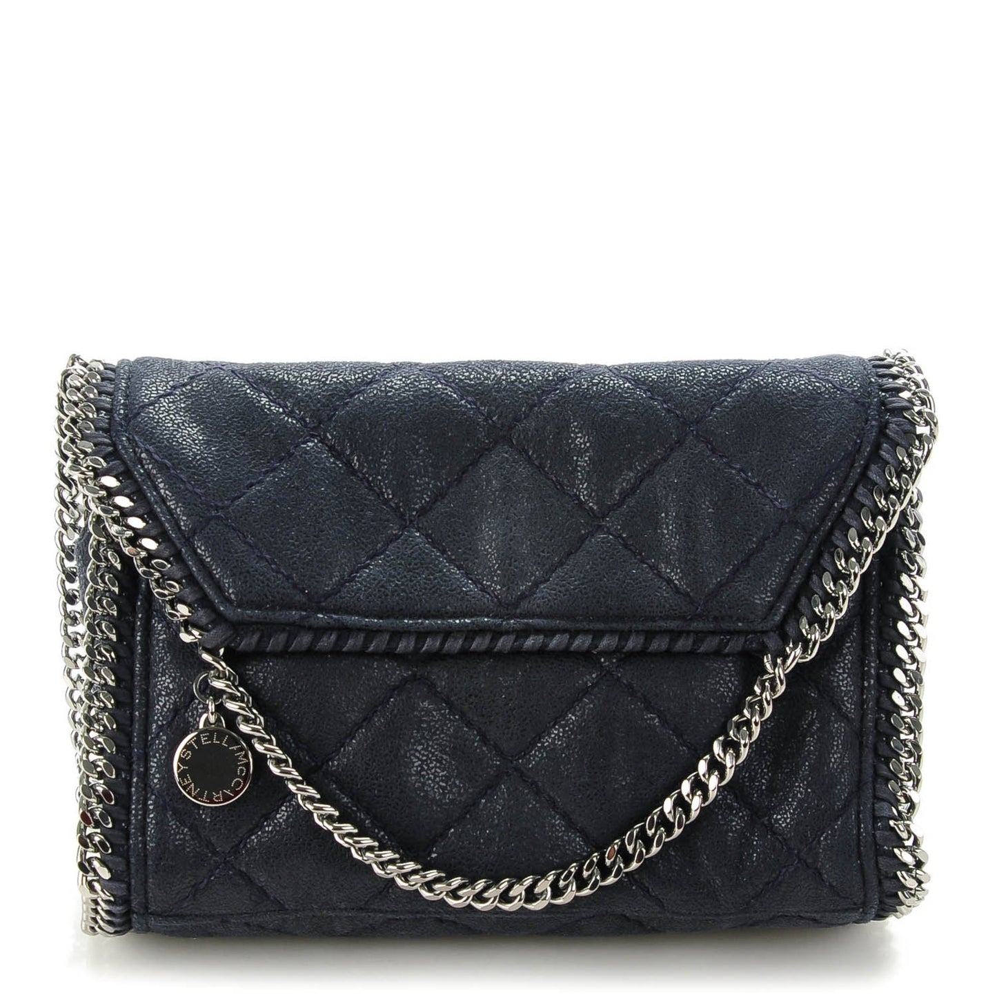 Shaggy Deer Quilted Mini Falabella Shoulder Bag Black