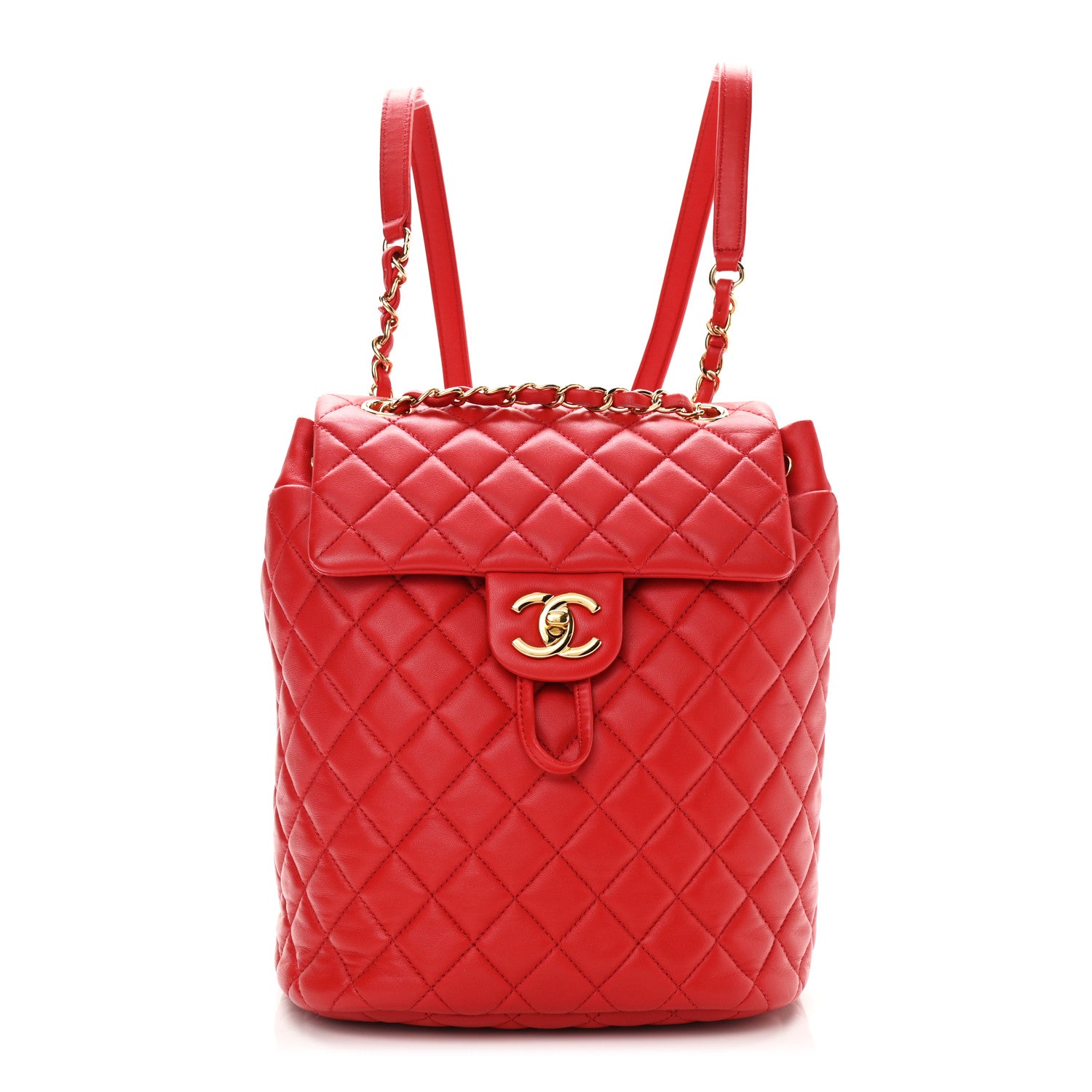 Chanel Lambskin Quilted Small Urban Spirit Backpack Red 1 of 10