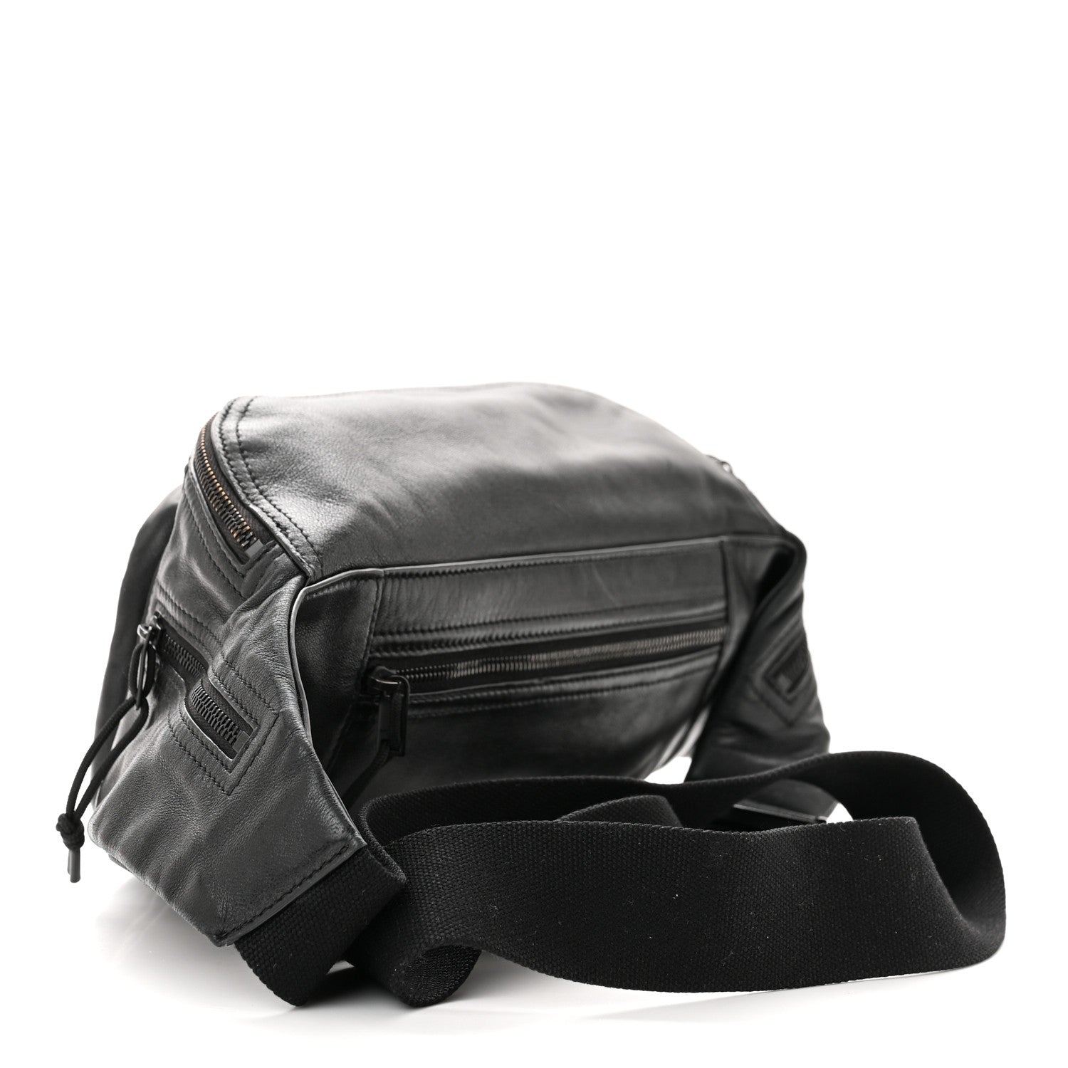Saint Laurent Lambskin Logo Ripstop Body Belt Bag Black 3 of 11