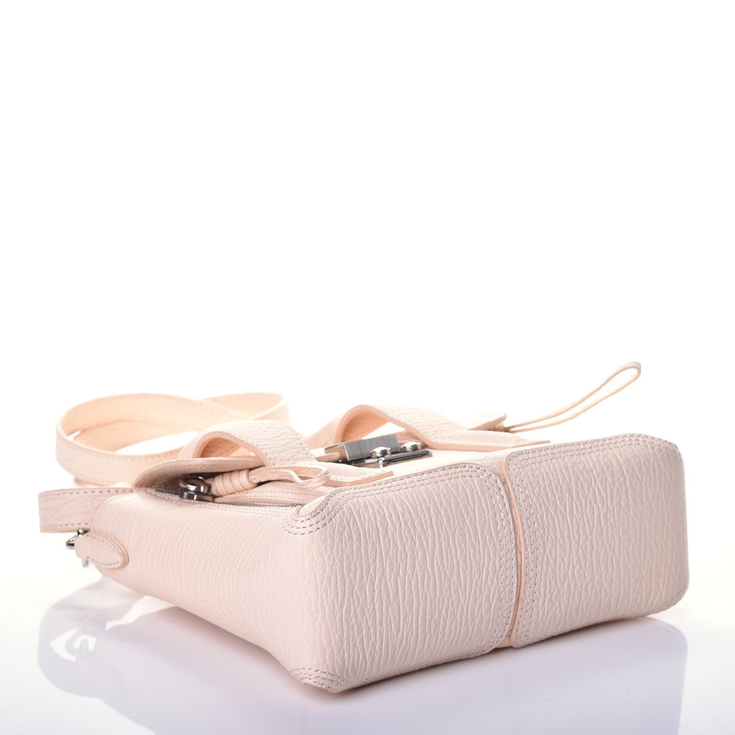 Textured Calfskin Mini Pashli Satchel Peach