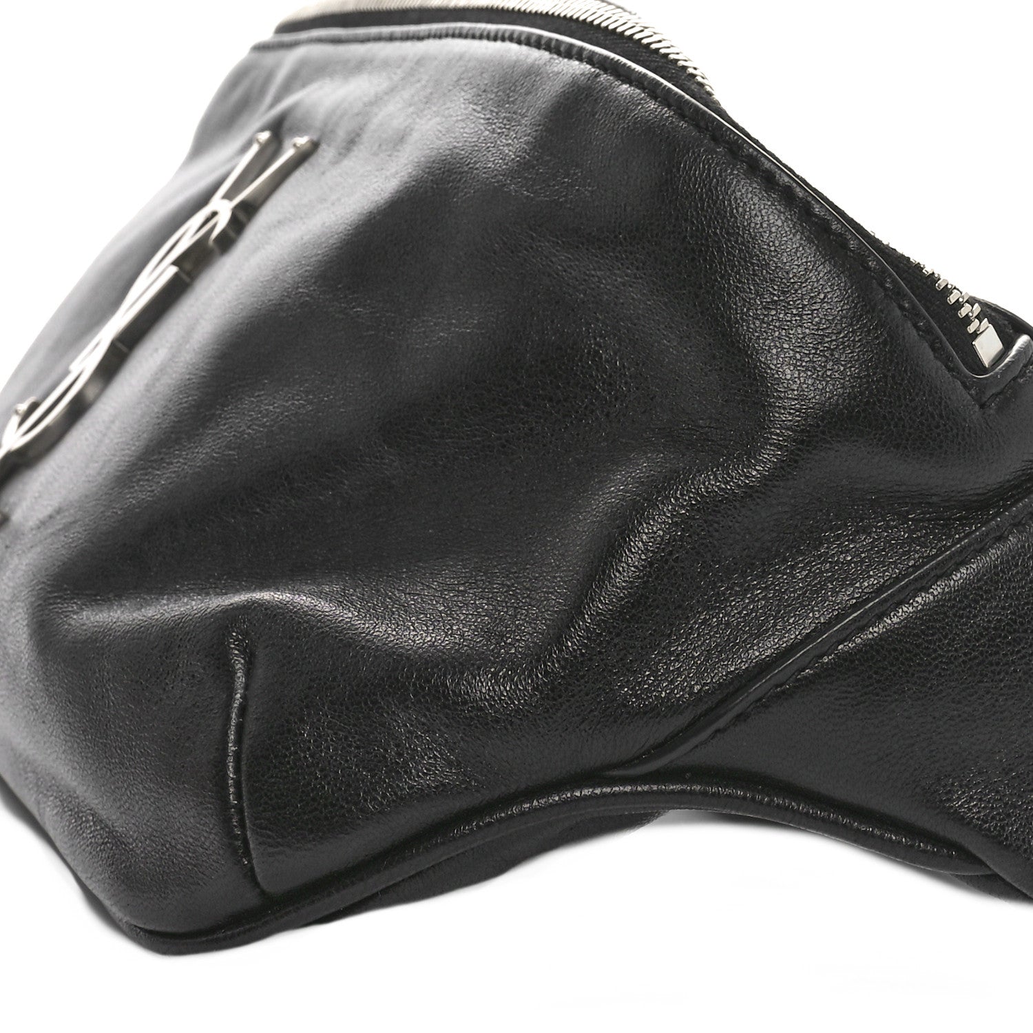 Saint Laurent Lambskin Monogram Belt Bag Black 10 of 10