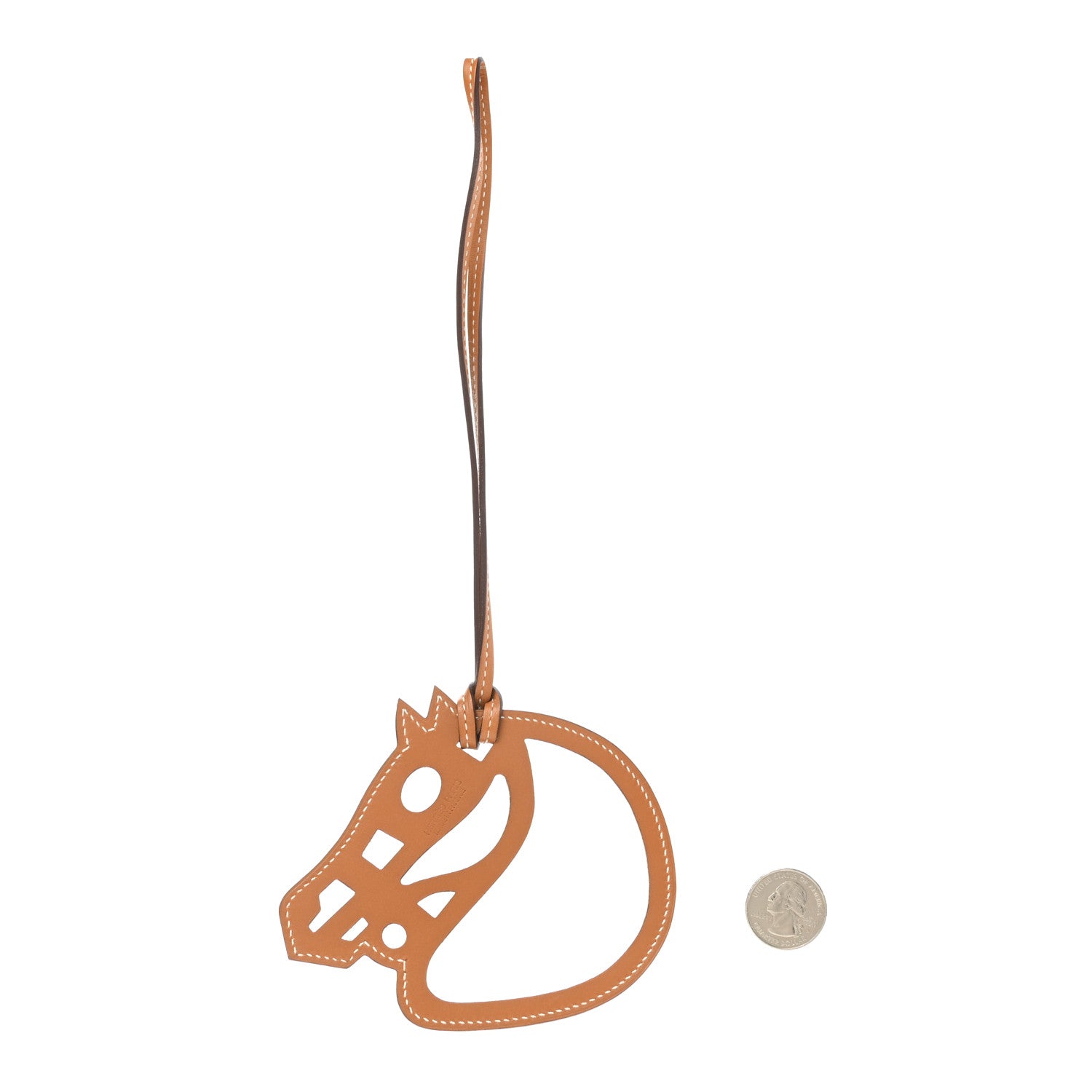 Hermes Swift Paddock Cheval Horse Bag Charm Gold 2 of 3