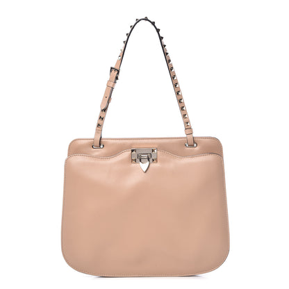 Valentino Garavani Vitello Rockstud Shoulder Satchel Poudre 1 of 12