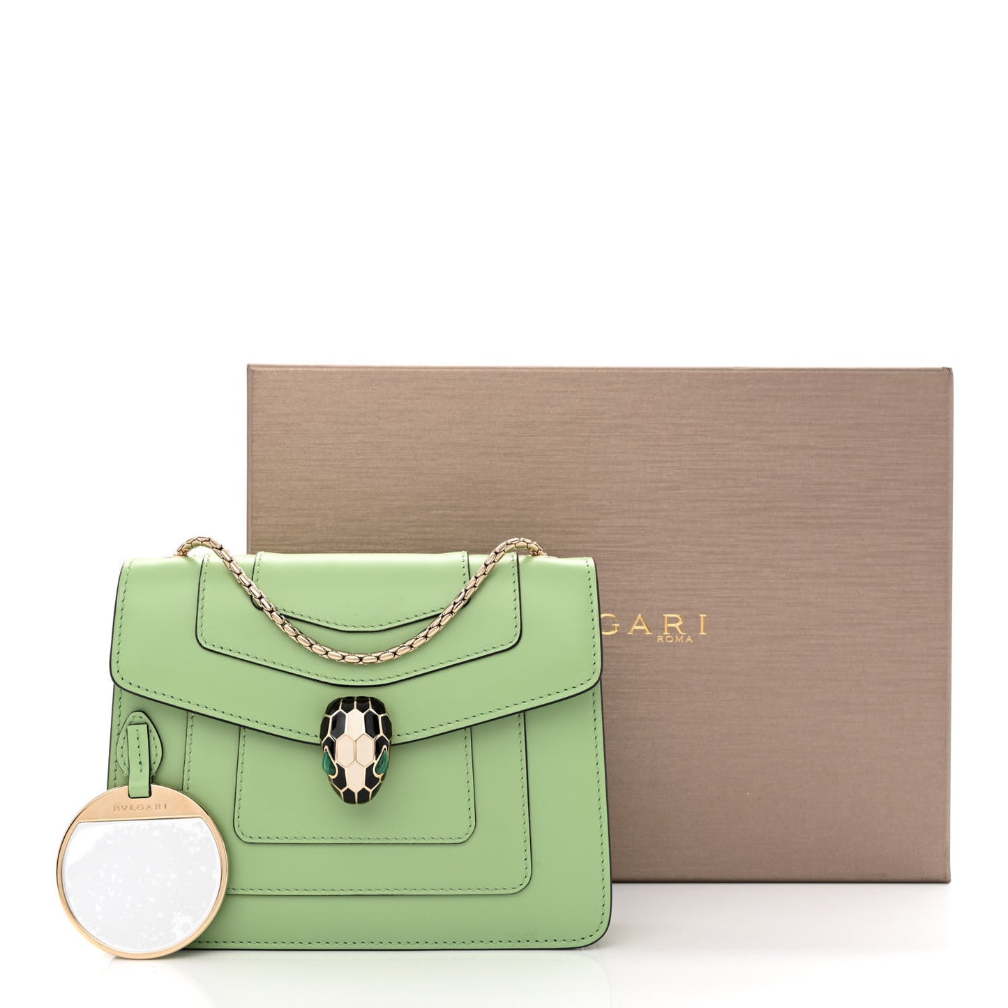 Calfskin Serpenti Forever Crossbody Bag Green
