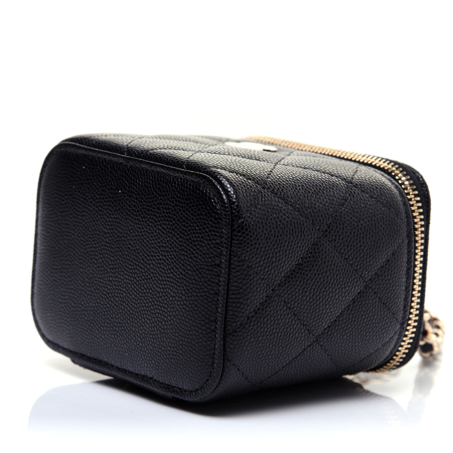 Chanel Caviar Quilted Mini Vanity Case With Chain Black 5 of 10