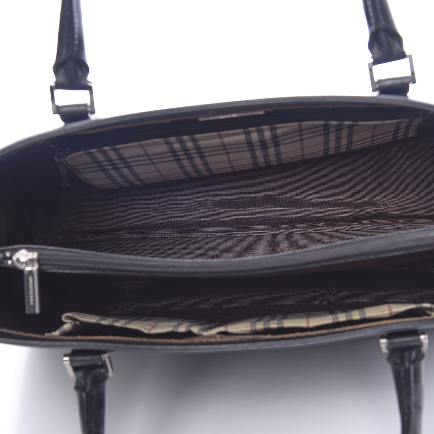 Burberry Saffiano Top Handle Tote Black 5 of 25