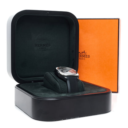 Hermes DLC Coated Titanium Rubber 39mm H08 Automatic Watch Noir 5 of 5