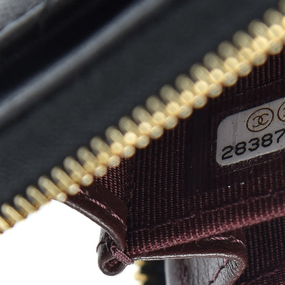 Chanel Lambskin Quilted Zip Coin Purse Black 7 of 7