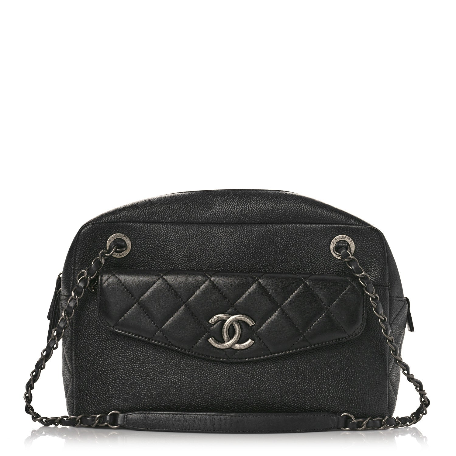 Chanel Caviar Lambskin Quilted Coco Break Camera Case Black 1 of 9