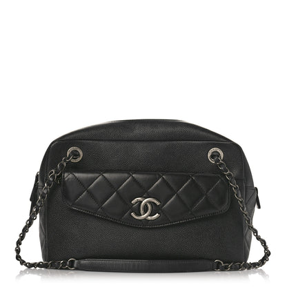 Chanel Caviar Lambskin Quilted Coco Break Camera Case Black 1 of 9