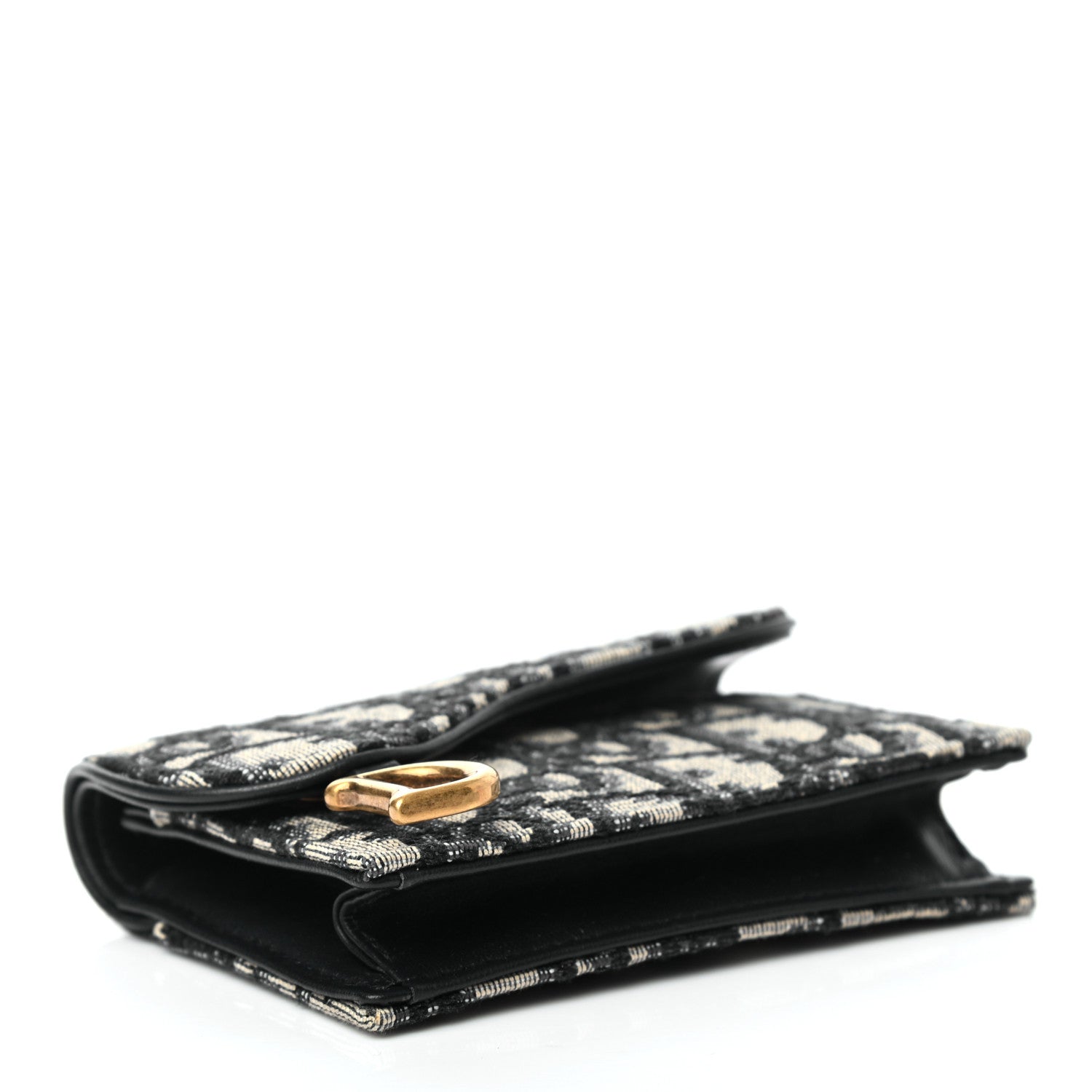 Christian Dior Oblique Saddle Card Holder Blue 4 of 7